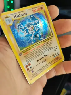 Pokemon TCG Machamp Holo 1st Edition Base Set #8/102 Holo Rare - Image 5