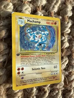 Pokemon TCG Machamp Holo 1st Edition Base Set #8/102 Holo Rare - Image 2