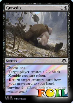 Gravedig 0096 MTG Modern Horizons 3 Common NP Foil - Image 1
