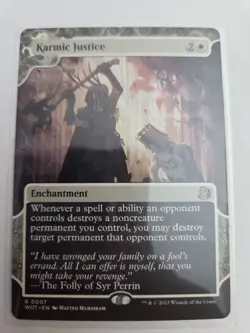 mtg, Karmic Justice Wilds of Eldraine: Enchanting Tales Regular NM - Image 1