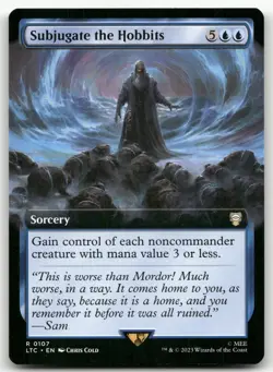 Subjugate the Hobbits (Extended Art) #107 (NM) Lord of the Rings LTC Magic MTG - Image 1