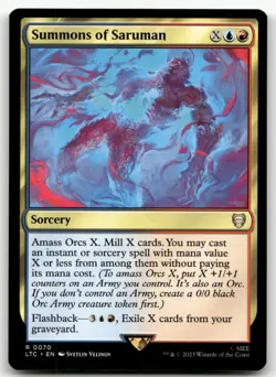 Summons of Saruman #70 (NM) Lord of the Rings LTC Magic MTG - Image 1