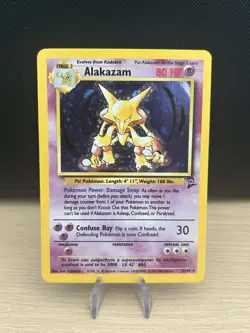 Alakazam Holo Pokemon Card 1/130 Base Set 2 WOTC 2000 Near MINT Condition Rare - Image 1