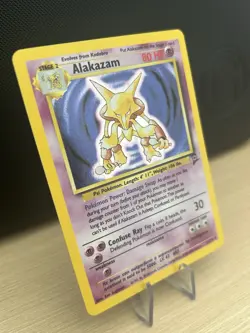 Alakazam Holo Pokemon Card 1/130 Base Set 2 WOTC 2000 Near MINT Condition Rare - Image 2