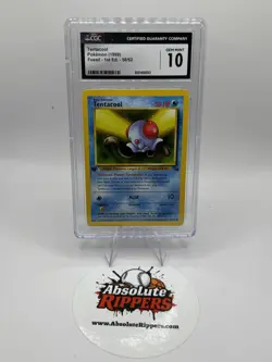 CGC GEM MINT 10 Pokemon Tentacool 56/62 1999 Fossil 1st Edition - Image 1