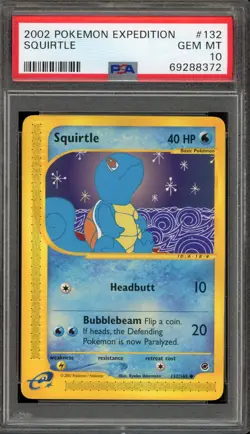 Pokemon Squirtle Expedition #132 PSA 10 Gem Mint - Image 1