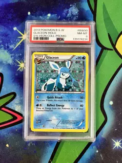 2013 POKEMON B&W PROMO SYLVEON COLLECTION #BW90 GLACEON-HOLO PSA 8 - Image 1