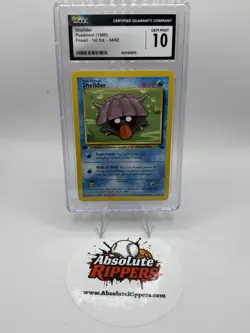 CGC GEM MINT 10 Pokemon Shellder 54/62 1999 Fossil 1st Edition - Image 1