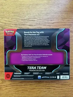 Pokemon Tera Team EX Premium Collection 5 Foils 9 TCG Booster Packs NEW Sealed - Image 2