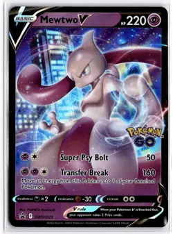 Pokemon TCG Mewtwo V SWSH223 Sword & Shield Black Star Promo Ultra Rare - Image 1