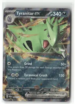 Pokemon Tyranitar ex Double Rare SV: Prismatic Evolutions 064/131 NM - Image 1