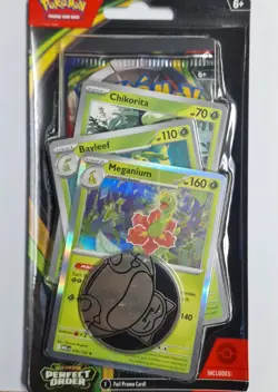Pokemon TCG Mega Evolution Perfect Order Premium Checklane Meganium Blister Pk - Image 1