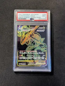 Pokemon PSA 9 MINT Japanese Rayquaza Vmax Gold 284/184 Vmax Climax UR - Image 1