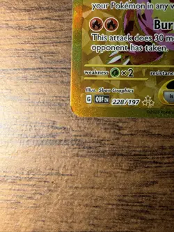 Pokemon TCG Charizard EX Sv03: Obsidian Flames Hyper Rare Card 228/197 NM/EX - Image 5