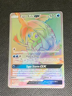 Tapu Fini GX 152/147 - Burning Shadows Pokemon Card - LP - light scratches back - Image 1