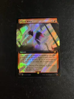 MTG - NM -Chaos Warp - SURGE FOIL - EXTENDED ART- Universes Beyond: Doctor Who - Image 1