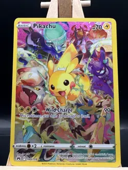 Pokemon TCG Crown Zenith Pikachu Holo Card 160/159 Secret Rare - Image 1