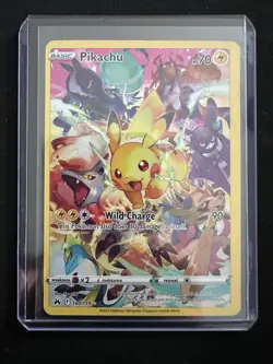 Pokemon TCG Crown Zenith Pikachu Holo Card 160/159 Secret Rare - Image 1