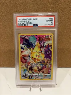 Pokemon Pikachu TCG Crown Zenith Holo Card 160/159 Secret Rare PSA 10 - Image 1