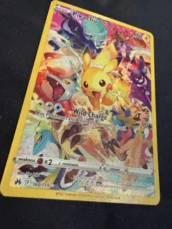 Pokemon TCG Pikachu Card Crown Zenith 160/159 Holo Secret Rare NM - Image 3