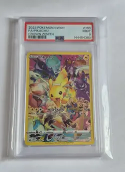 Pokemon Pikachu TCG Crown Zenith Holo Card 160/159 Secret Rare PSA 9 MINT ✨ - Image 1