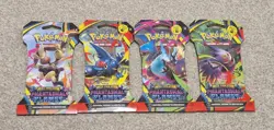 Phantasmal Flames 4 Sleeved Booster Packs - Pokemon TCG 2025 Art Set - Image 1