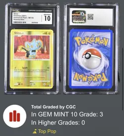 CGC 10 2007 POKEMON DIAMOND & PEARL #98 SHINX-REVERSE FOIL • POP 3 • Zero PSA 10 - Image 1