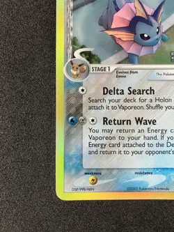 Pokemon Tcg Vaporeon EX Delta Species 18/113 Reverse Stamped Holo - Image 2