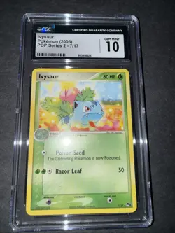 POKEMON CGC 10 GEM MINT IVYSAUR 7/17 POP SERIES 2 NINTENDO 2005 - Image 2