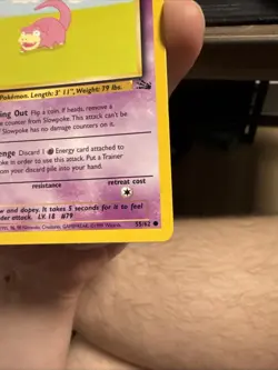 Pokemon TCG - Slowpoke 55/62 Moderately Played Common Fossil 1st Edition - Image 4