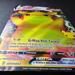 Pokemon Pikachu TCG VMAX SWSH062 Celebrations Full Art Black Star Promo NM/M - Image 3