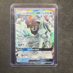 Alolan Ninetales GX 22/145 Sun & Moon Guardians Rising Holo Ultra Rare Pokemon - Image 1