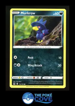Murkrow 114/196 | Lost Origin | Pokemon Common | NM Yuka Morii - Image 1