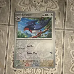 Pokemon Swellow 157/182 Reverse Holo Common Sv10: Destined Rivals 100 HP - Image 1