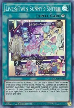 Live Twin Sunny's Snitch - DAMA-EN062 - Super Rare 1st Edition - Yugioh - Image 1