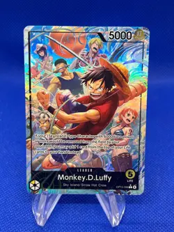 One Piece Adventure on Kami’s Island Monkey D Luffy OP15-098 Alt Art Leader NM - Image 1