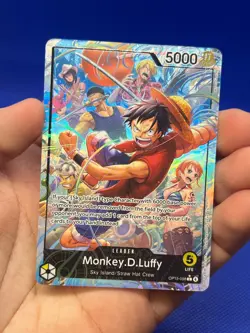 One Piece Adventure on Kami’s Island Monkey D Luffy OP15-098 Alt Art Leader NM - Image 2