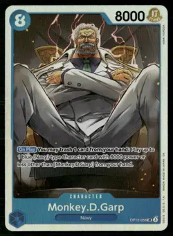 2025 Legacy Of The Master Foil Monkey.D.Garp Charcter / Blue/Navy #OP12-056 - Image 1