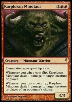 MTG NM English Karplusan Minotaur ~ Coldsnap - Image 1