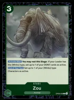 2024 Two Legends Zou Stage / Green/Animal #OP08-039 - Image 1