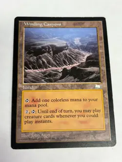 Winding Canyons - MTG - Weatherlight - Magic the Gathering LP/MP - Image 2
