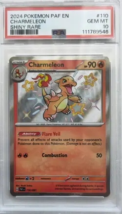💥PSA 10 Charmeleon Paldean Fates 110/091 Holo Shiny Rare Pokemon Card TCG - Image 1