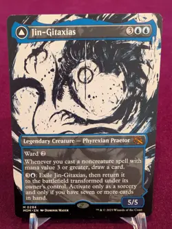 x1 Jin-Gitaxias The Great Synthesis MOM MTG 294 SHOWCASE BORDERLESS - Image 1