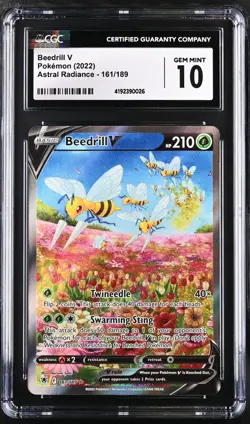 Pokemon Beedrill V (Alternate Full Art) 161/189 Astral Radiance Holo CGC 10 - Image 1