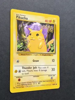 VINTAGE Pokemon TCG Pikachu 58/102 PokeTour 1999 Gold Stamp - AUS Promo - EX - Image 3