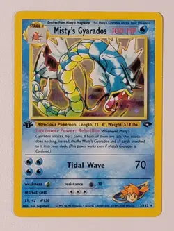 Misty's Gyarados 1st Edition Gym Challenge 13/132 Holo Foil Rare WoTC Pokemon - Image 1