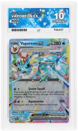 Graded Pokemon Card - Vaporeon EX 023/131 Prismatic Evolutions ACE 10 GEM MINT - Image 1