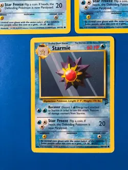 Starmie Vtg 3 Card LOT - Base Set Shadowless 64/102 + Base + Base Set 2 Pokemon - Image 4