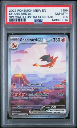 2023 POKEMON MEW EN-151 SPECIAL ILLUSTRATION RARE #199 CHARIZARD EX PSA 8.5 - Image 1
