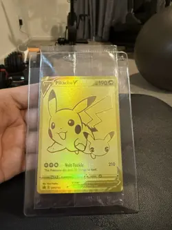 Pokemon TCG Gold Pikachu V 25th Anniversary PROMO SWSH145 Celebrations NM - Image 1